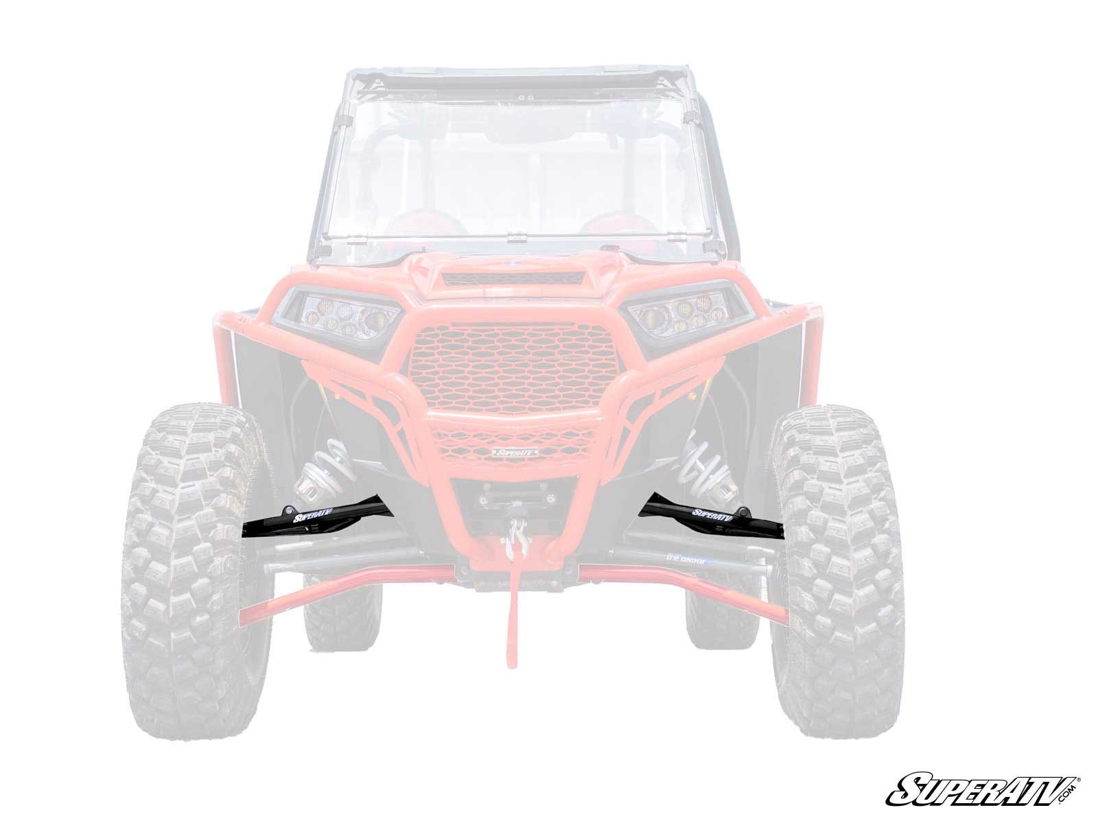 High Clearance Front Upper A-Arms Black w/SuperDuty Joints - For 14-21 Polaris RZR XP 1000 - Click Image to Close