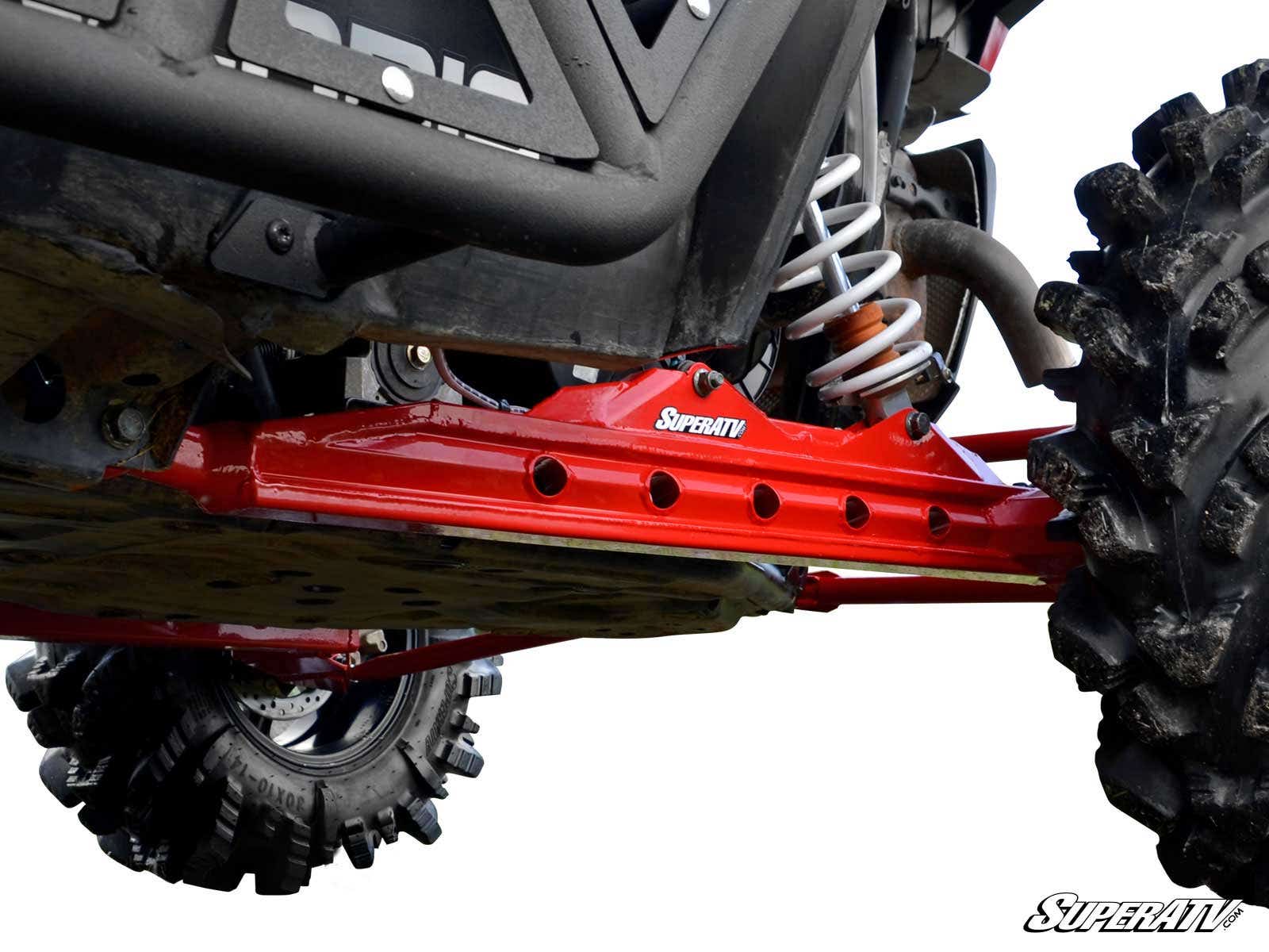 Trailing Arms 1" Rear Offset Red - For 16-21 RZR XP Turbo - Click Image to Close