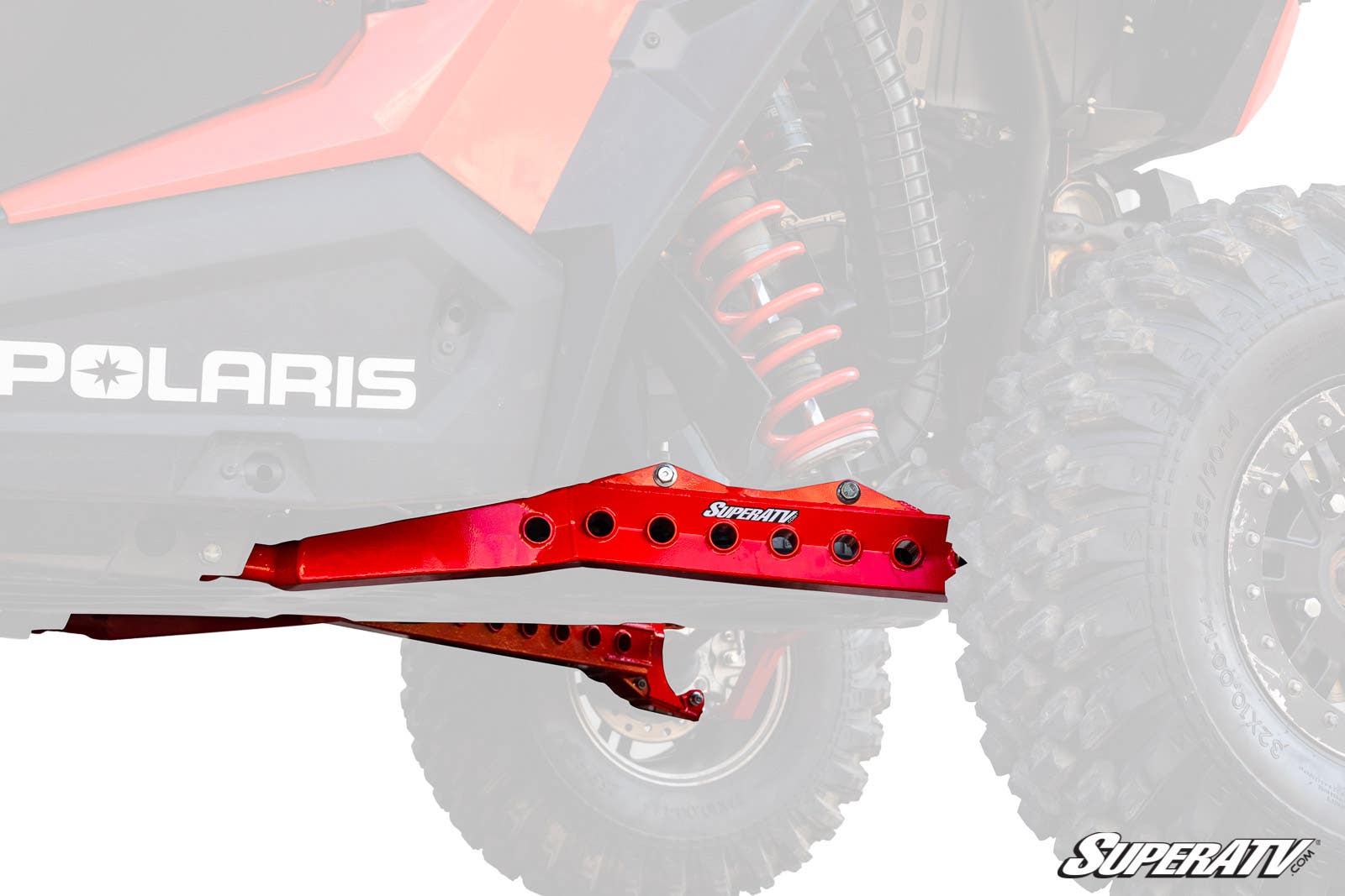 Trailing Arms Red - For Polaris RZR Turbo S - Click Image to Close