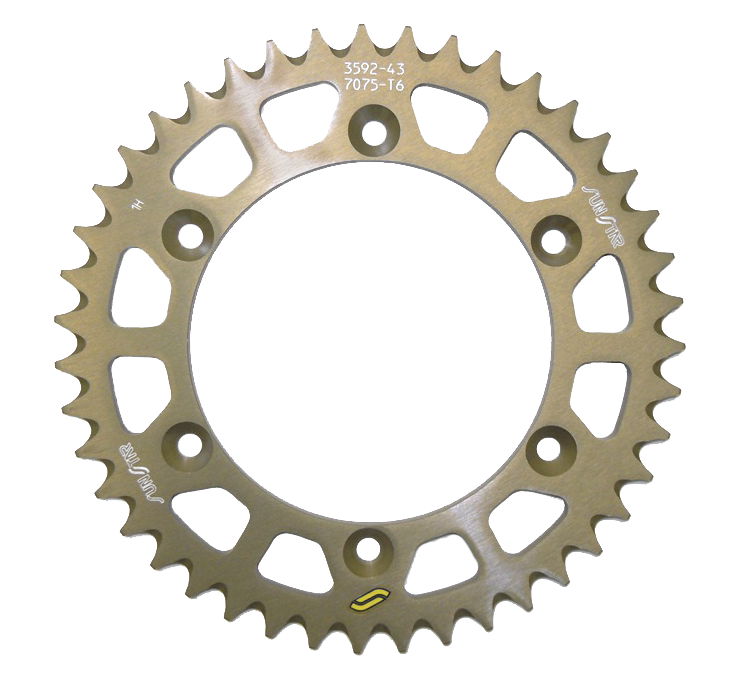 Works Triplestar Aluminum Rear Sprocket 43T - For 83-20 Yam Hon - Click Image to Close