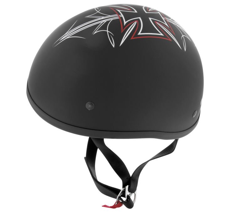 Skid Lid Original "Street Rod" MC Helmet - Flat Black Medium - Click Image to Close