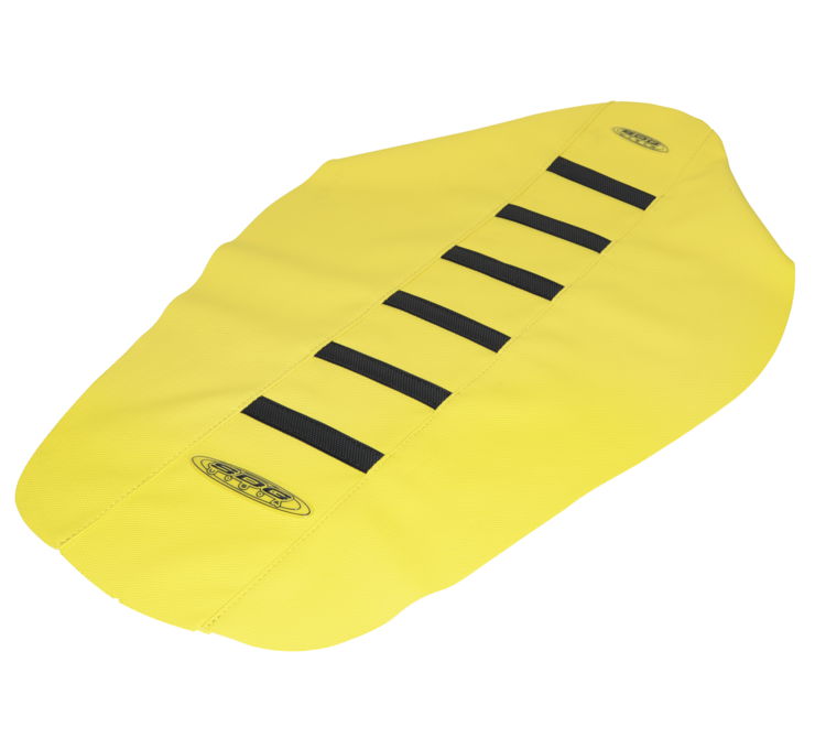 6-Rib Water Resistant Seat Cover Yellow/Black - For Suzuki RMZ250 RMZ450 - Click Image to Close