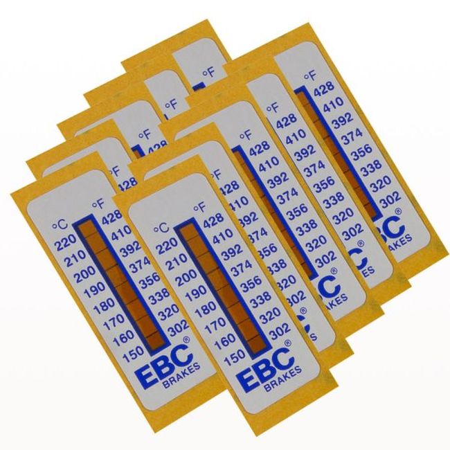 Level Brake Caliper Temperature Strips (8 Pack) - Click Image to Close