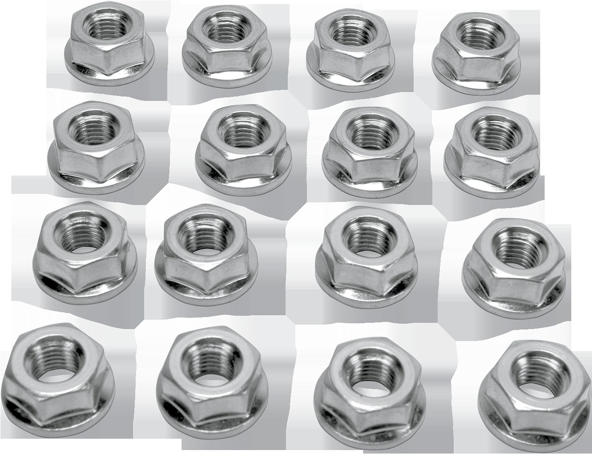 10MM FLAT BASE LUG NUTS 16/PK - Click Image to Close