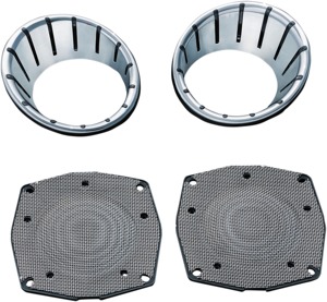 LED Speaker Bezels 96-13 Touring Models Chrome