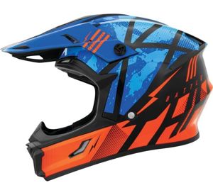 THH Helmets T710X Battle Blu/OrgYouth Large