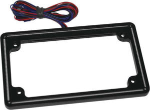 Matte Black Illuminated License Plate Frame - For Harley Trikes