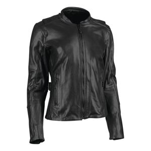 Throttle Body Leather Jacket Black Womens - XL