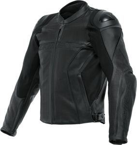 Dainese Men's Racing 4 Perforated Leather Jacket Black Size 56