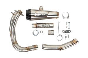 DB Pro Full Exhaust System - Stainless w/ C.F. Tip - For 2017+ Kawasaki Z650/Ninja 650