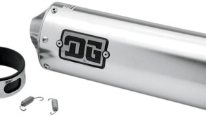 Universal Slip On "O" Series Exhaust Muffler - Oval w/ 1-1/4" Inlet