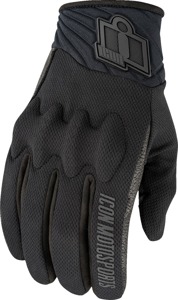 ICON Anthem3 Gloves Men's Black L - Men's sport riding gloves in black, size L