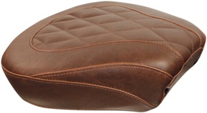 Tripper Diamond Synthetic Leather Wide Brown Pillion Pad - For 06-20 Harley FLH FLT