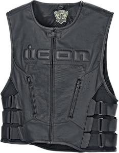 D30 Leather Vest - Black Men's 4X-Large