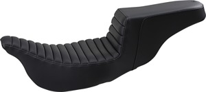 Step-Up Tuck and Roll 2-Up Seat Black Tall - For FLH FLT