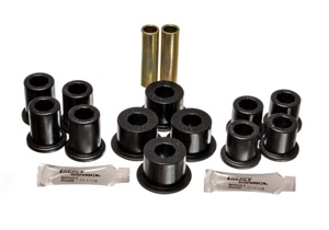 89-94 Toyota Pick Up 2WD (Exc T-100/Tundra) Black Rear Leaf Spring Bushing Set