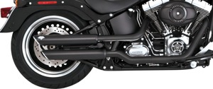 Vance & Hines HD Softail 07-17 Fatboy Twin Slash Chrome Slip-On Exhaust