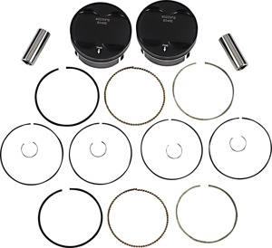 Black Edition Piston Series Kit by Wiseco Fits Milwaukee-Eight CVO 121Cid