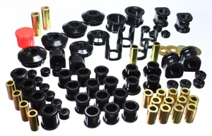 Black Hyper-Flex Master Bushing Set - For 89-94 Nissan 240SX (S13)