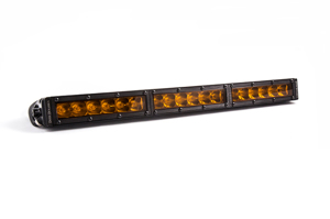 18 In LED Light Bar Single Row Straight - Amber Driving Each Stage Series