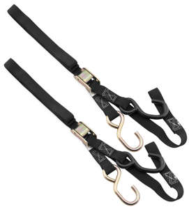 Integrated Tie Downs - Pair - 1" x 72" Integrated Soft Hook - Black