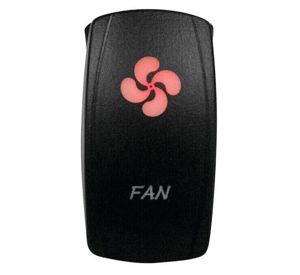 DragonFire Racing Lighted Switch Fan On/Off Red