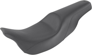 Profiler Basketweave 2-Up Seat Black Gel - For Harley Touring