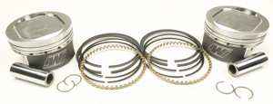 V-Twin Piston Kit 10:1 Compression - 3.498in Bore (+.498in) - For 86-18 Harley Sportster