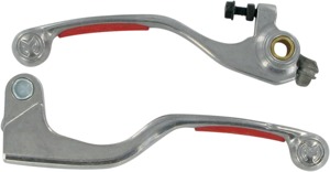 Natural & Red Competition Brake & Clutch Lever Set - For 07-15 Honda CRF250R CRF450R