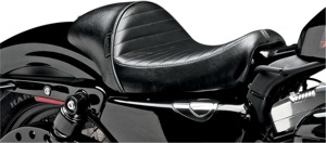 Pleated Stubs Cafe Seat - For 2004+ Sporster w/ 4.5 Gal Tank