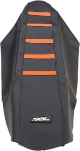 Black/Orange Ribbed Seat Cover - For 07-11 KTM SX XC EXC