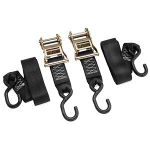 BikeMaster 2x84in Ratchet Tiedown Pair - Black