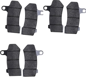 Complete Pad Set - X-Treme Organic Brake Pads - Replaces H-D # 41854-08, 42897-08, 42897-06 & 42850-06