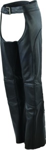 Sierra Leather Chaps Black Womens - Small