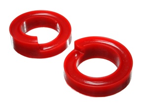 Front Coil Spring Isolator Set - Red Fits 2005-07 Ford F-250/F-350 SD 2/4WD