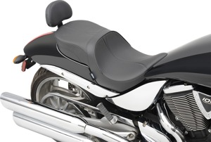 Low-Profile Mild Stitched 2-Up Seat Black Low w/Pass. Backrest - Hammer