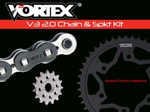 V3 Chain & Sprocket Kit Black RX Chain 520 14/41 Black Steel - For 11-19 Kawasaki ZX1000 Ninja