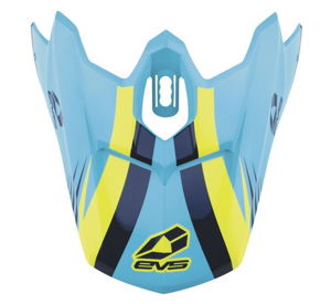 EVS T3 Works Visor - Blue/Hi-Vis/Yellow, Youth Replacement Visor