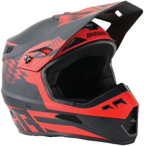 Answer AR1 Sweep Helmet Black/Red - Large - DOT & ECE certified motocross helmet