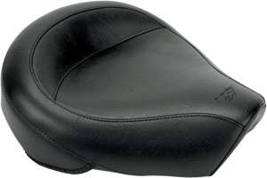 Vintage Smooth Vinyl Solo Seat - Black - For 96-03 Harley XL