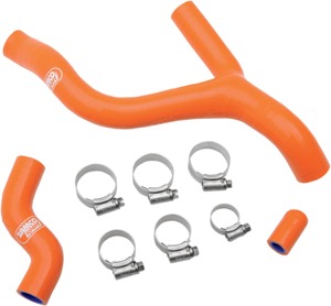 Orange Thermostat Bypass Hose Kit - For 12-16 KTM 250/350 EXC-F XCF-W