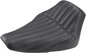 FLS Knuckle Solo Seat - Black - For 12-17 Harley FLS