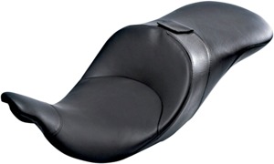 TourIST Air Plain Leather 2-Up Seat Low & Back - For Harley FLH FLT