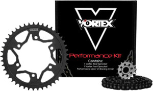 V3 Chain & Sprocket Kit Black SX Chain 520 14/47 Black Steel - For 99-11 Suzuki SV650