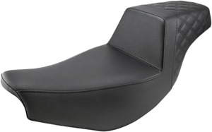 Step-Up Rear Lattice Stitch 2-Up Seat - Black