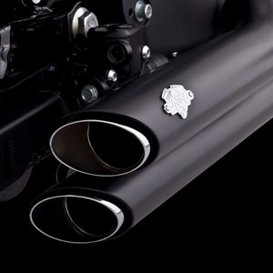 Shortshots Staggered PCX Full System Exhaust - Black - For 18-22 Harley Davidson Softail