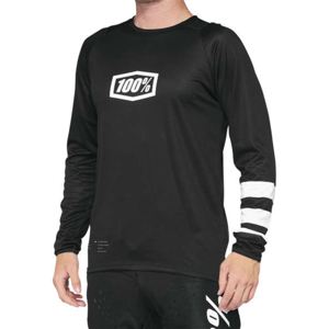 100% Youth R-Core Long Sleeve Jersey Black/White YMD