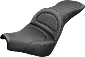 Explorer Stitched 2-Up Seat - Black - For 18-20 Harley FLDE FLHC