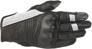 Mustang V2 Leather Motorcycle Gloves Black/White 3X-Large