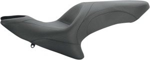 Touring Plain Synthetic Leather 2-Up Seat - Black